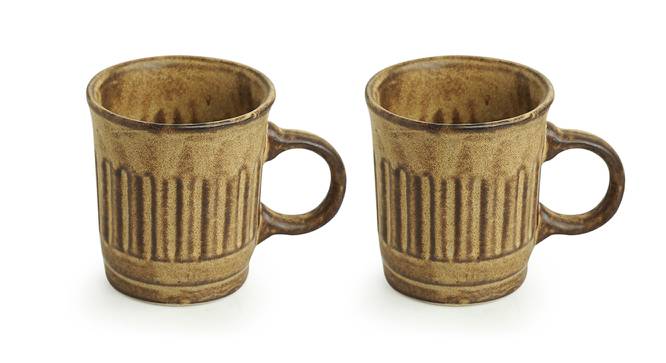 Sasha Mugs Set of 2 (Set Of 2 Set, Peanut Brown with Coffee Brown) by Urban Ladder - Front View Design 1 - 433169