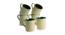 Sayge Tea & Coffe Cups Set of 6 (Set of 6 Set, Off White & Jade Green) by Urban Ladder - Front View Design 1 - 433173