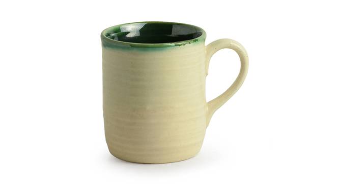 Sayge Tea & Coffe Cups Set of 6 (Set of 6 Set, Off White & Jade Green) by Urban Ladder - Cross View Design 1 - 433186
