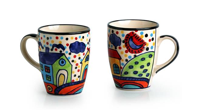 Sophie Mugs Set of 2 (Set Of 2 Set, Multicolored) by Urban Ladder - Cross View Design 1 - 433285