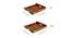 Tallis Nesting Trays - Set of 2 (Light & Dark Brown) by Urban Ladder - Design 1 Dimension - 433323