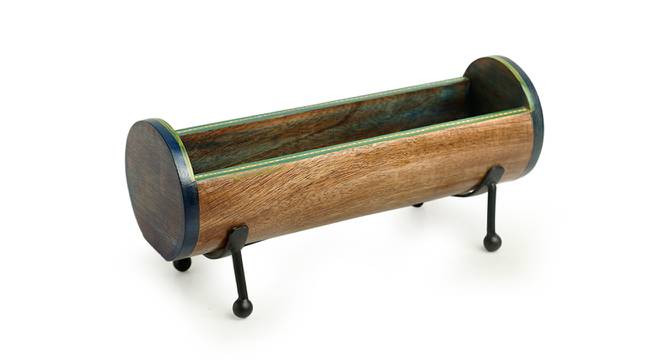 Tilde Cylindrical Serving Platter (Light Brown) by Urban Ladder - Front View Design 1 - 433357