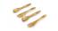 Trinity Spoon & Fork Set of 4 (Multicoloured) by Urban Ladder - Front View Design 1 - 433368