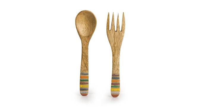 Trinity Spoon & Fork Set of 4 (Multicoloured) by Urban Ladder - Cross View Design 1 - 433381