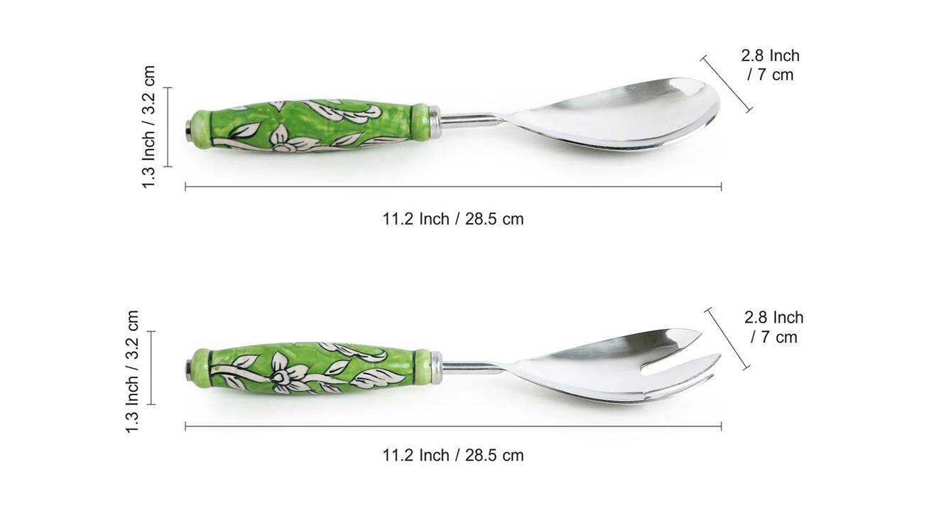 The zahri serving spoon and fork set of 2 6