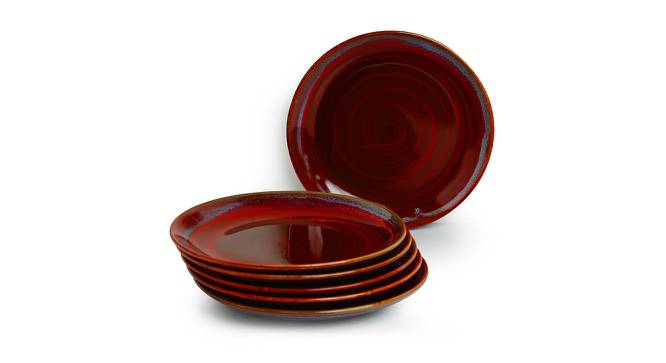 Vivian Dining Plates (Set of 6 Set, Black, Crimson & Ombre Blue) by Urban Ladder - Front View Design 1 - 433561