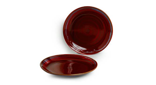 Vivian Dining Plates (Set Of 2 Set, Black, Crimson & Ombre Blue) by Urban Ladder - Front View Design 1 - 433562