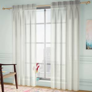 All Decor On Sale Design Astrid Door Curtains Set of 2 (White, American Pleat, 59 x 213 cm  (22" x 84") Curtain Size)
