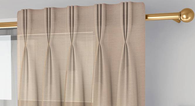 Astrid Door Curtains Set of 2 (Cream, American Pleat, 59 x 274 cm  (22" x 108") Curtain Size) by Urban Ladder - Cross View Design 1 - 433827