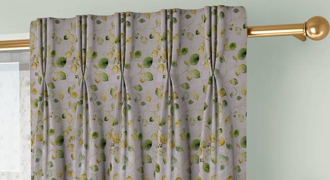 Kathryn Door Curtains Set of 2 (Green, American Pleat, 59 x 274 cm  (22" x 108") Curtain Size) by Urban Ladder - Cross View Design 1 - 433844
