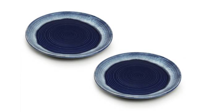 Matheo Dinner Plates (Set Of 2 Set, Light and Dark Azure Blue) by Urban Ladder - Front View Design 1 - 433972