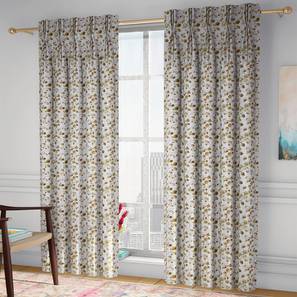 Door Curtains Design Kathryn Door Curtains Set of 2 (Yellow, American Pleat, 59 x 213 cm  (22" x 84") Curtain Size)