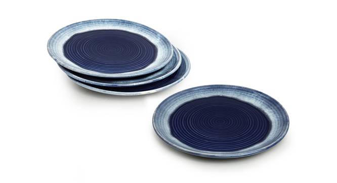 Matheo Dinner Plates, Serving Bowls & Katoris Set of 10 (Light and Dark Azure Blue, set of 10 Set) by Urban Ladder - Cross View Design 1 - 434022
