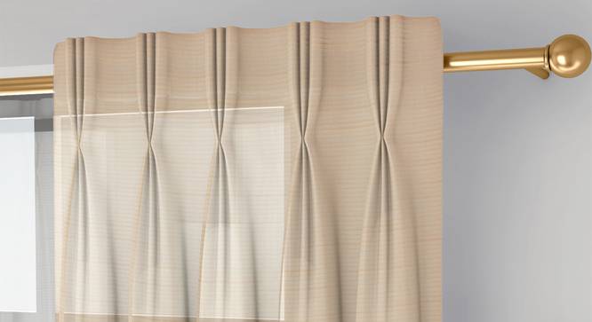 Kelsey Door Curtains Set of 2 (Cream, American Pleat, 59 x 213 cm  (22" x 84") Curtain Size) by Urban Ladder - Cross View Design 1 - 434027
