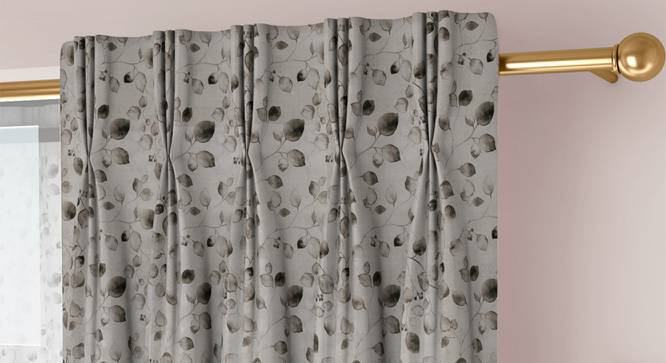 Kathryn Door Curtains Set of 2 (Olive Green, American Pleat, 59 x 274 cm  (22" x 108") Curtain Size) by Urban Ladder - Cross View Design 1 - 434034