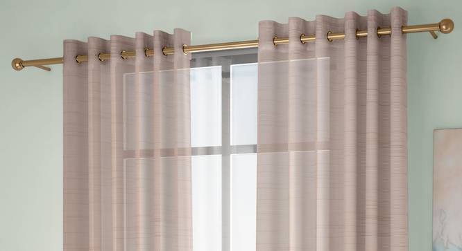 Kelsey Door Curtains Set of 2 (Brown, Eyelet Pleat, 109 x 274 cm  (43" x 108") Curtain Size) by Urban Ladder - Front View Design 1 - 434084