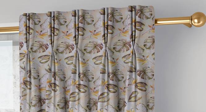 Kendra Door Curtains Set of 2 (Yellow, American Pleat, 73 x 274 cm (29" x 108") Curtain Size) by Urban Ladder - Cross View Design 1 - 434210
