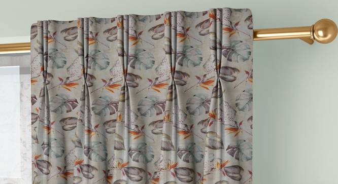 Kendra Door Curtains Set of 2 (Red, American Pleat, 73 x 274 cm (29" x 108") Curtain Size) by Urban Ladder - Cross View Design 1 - 434216