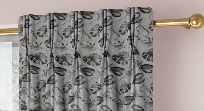 Kendra Door Curtains Set of 2 (Olive Green, American Pleat, 73 x 274 cm (29" x 108") Curtain Size) by Urban Ladder - Cross View Design 1 - 434218