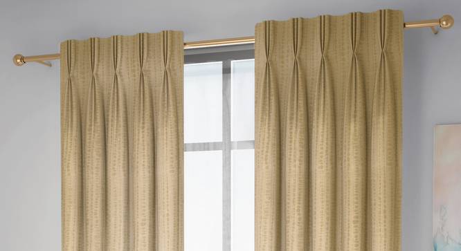 Legacy Window Curtains Set of 2 (Cream, American Pleat, 73 x 274 cm (29" x 108") Curtain Size) by Urban Ladder - Front View Design 1 - 434377