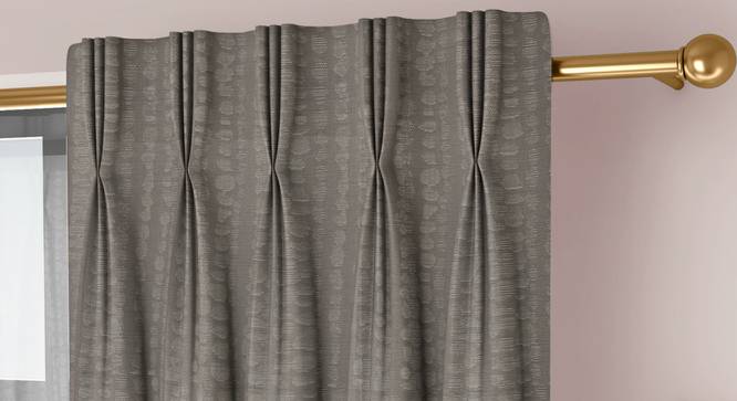 Legacy Window Curtains Set of 2 (Grey, American Pleat, 73 x 274 cm (29" x 108") Curtain Size) by Urban Ladder - Cross View Design 1 - 434393