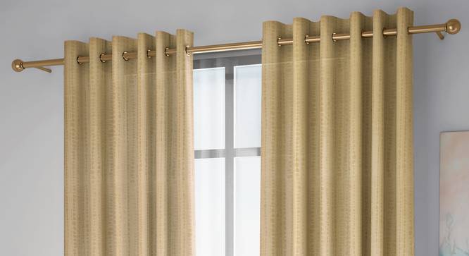 Legacy Window Curtains Set of 2 (Cream, Eyelet Pleat, 129 x 274 cm  (51" x 108") Curtain Size) by Urban Ladder - Front View Design 1 - 434449
