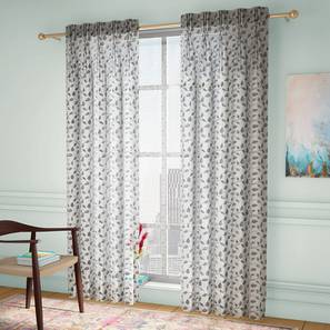 Door Curtains Design Liana Door Curtains Set of 2 (Grey, American Pleat, 59 x 213 cm  (22" x 84") Curtain Size)