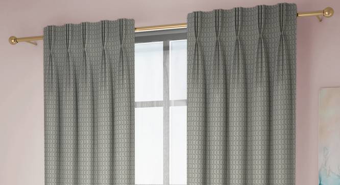 Rosie Door Curtains Set of 2 (Cream, American Pleat, 73 x 274 cm (29" x 108") Curtain Size) by Urban Ladder - Front View Design 1 - 434663