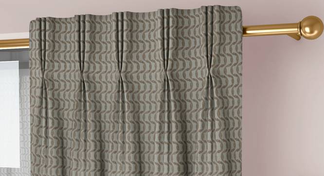 Rosie Door Curtains Set of 2 (Brown, American Pleat, 73 x 274 cm (29" x 108") Curtain Size) by Urban Ladder - Cross View Design 1 - 434679