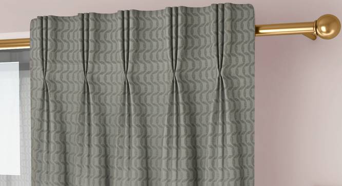 Rosie Window Curtains Set of 2 (Cream, American Pleat, 73 x 152 cm (29" x 60") Curtain Size) by Urban Ladder - Cross View Design 1 - 434691