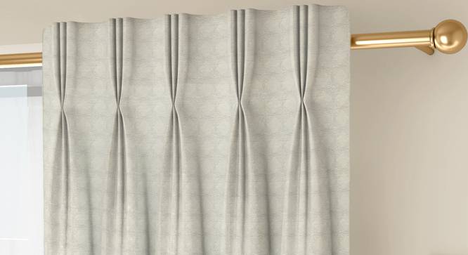 Mira Door Curtains Set of 2 (White, American Pleat, 73 x 274 cm (29" x 108") Curtain Size) by Urban Ladder - Cross View Design 1 - 434694