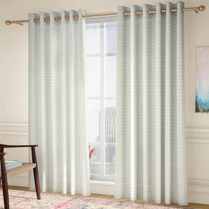 All Decor On Sale Design Mira Door Curtains Set of 2 (White, Eyelet Pleat, 129 x 213 cm  (51" x 84") Curtain Size)