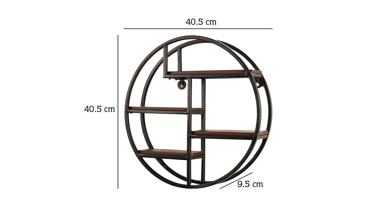 Apollo wall shelf black matte 6