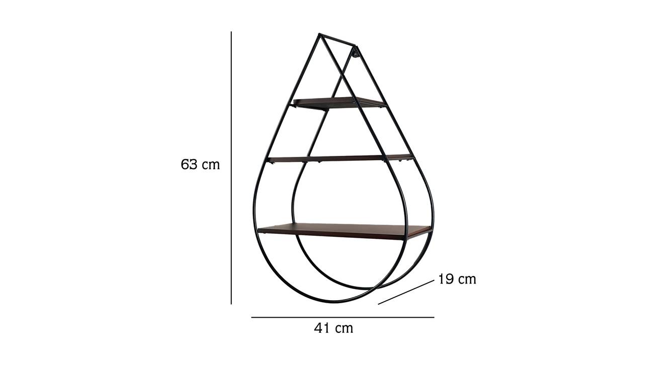 Athena wall shelf black matte 6