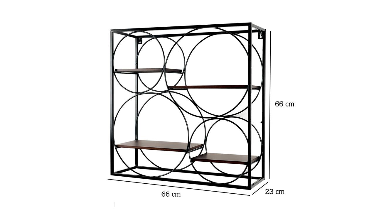 Hera wall shelf black matte 6