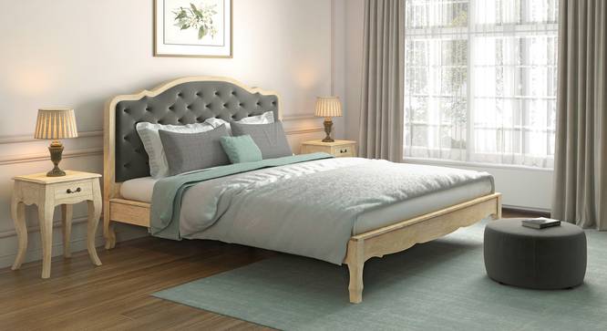 Helena Upholstered Bed (King Bed Size, Natural) by Urban Ladder - Full View Design 1 - 434886