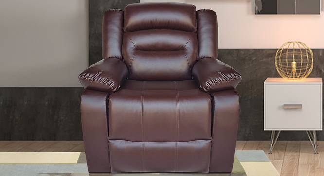Sloane Recliner (Brown) by Urban Ladder - Front View Design 1 - 434894