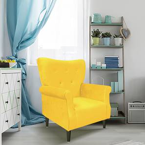 Accent Chairs In Bangalore Design Lavine Accent Chair (Yellow, Matte Finish)