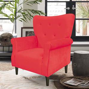 Accent Chairs In Bangalore Design Lavine Accent Chair (Red, Matte Finish)