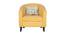 Parmino Accent Chair with Ottoman & Cushion (Ochre, Matte Finish) by Urban Ladder - Cross View Design 1 - 434935