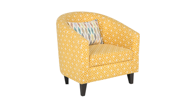 Valencia Solid Wood Accent Chair in Ochre Colour - Urban Ladder
