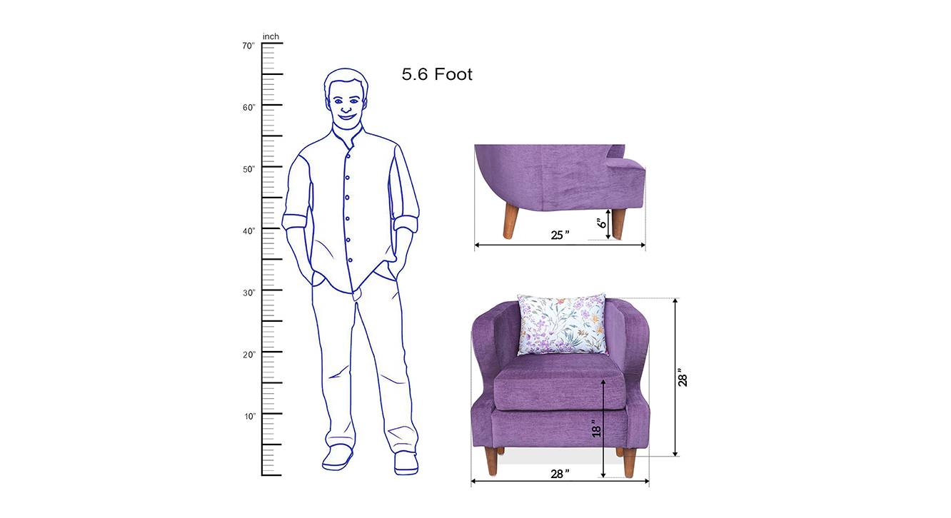 Sylvie wing chair purple 6