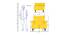 Lavine Accent Chair (Yellow, Matte Finish) by Urban Ladder - Design 1 Dimension - 434952