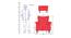 Lavine Accent Chair (Red, Matte Finish) by Urban Ladder - Design 1 Dimension - 434953