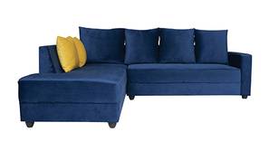 Bibiana Sectional Fabric Sofa (Blue)