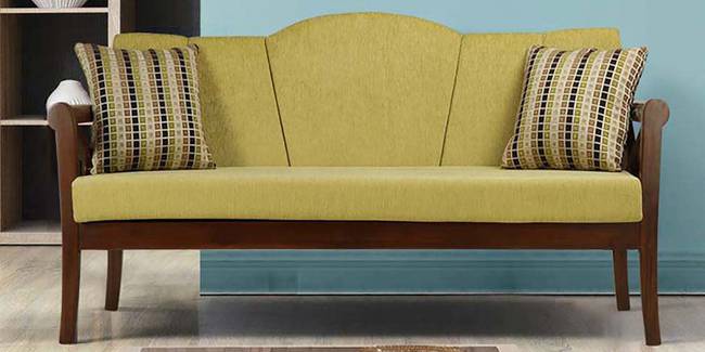Eleanor Wooden Sofa (Fluorescent Green) (3-seater Custom Set - Sofas, None Standard Set - Sofas, Fabric Sofa Material, Regular Sofa Size, Regular Sofa Type, Fluorescent Green)
