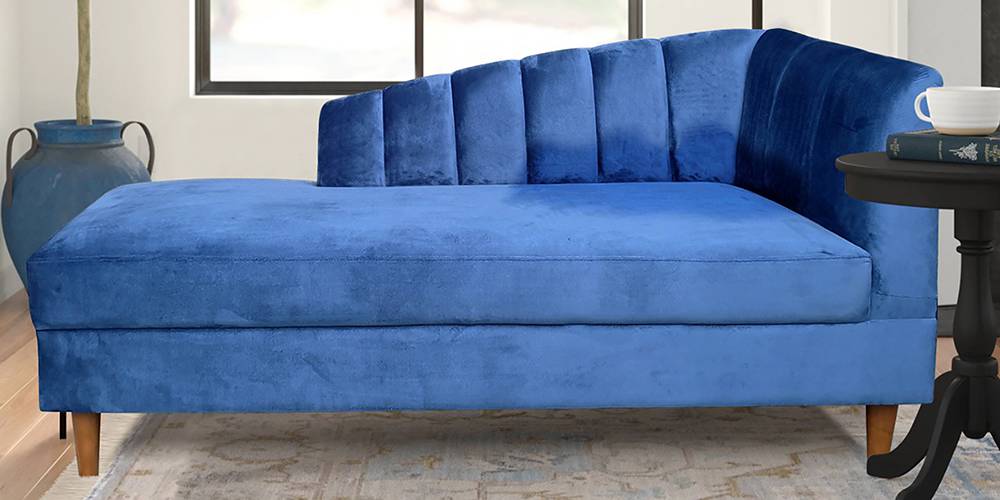 Zania Fabric Sofa (Blue) by Urban Ladder - - 