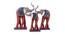 Daisy Showpiece Set of 3 (Silver & Red) by Urban Ladder - Cross View Design 1 - 435259