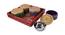 Liberty Tray with 4 Jars (Red) by Urban Ladder - Front View Design 1 - 435333
