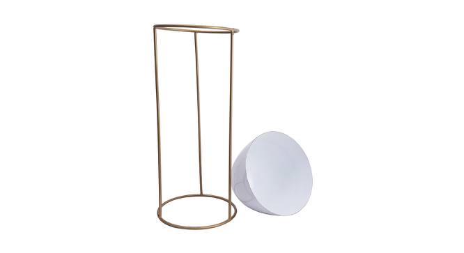 Neva Planter with Stand Set of 2 (White) by Urban Ladder - Cross View Design 1 - 435450